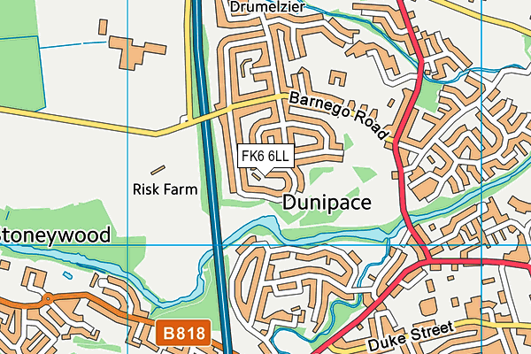 FK6 6LL map - OS VectorMap District (Ordnance Survey) FK6 6LL map - OS VectorMap District (Ordnance Survey)