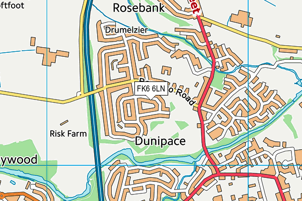 FK6 6LN map - OS VectorMap District (Ordnance Survey) FK6 6LN map - OS VectorMap District (Ordnance Survey)