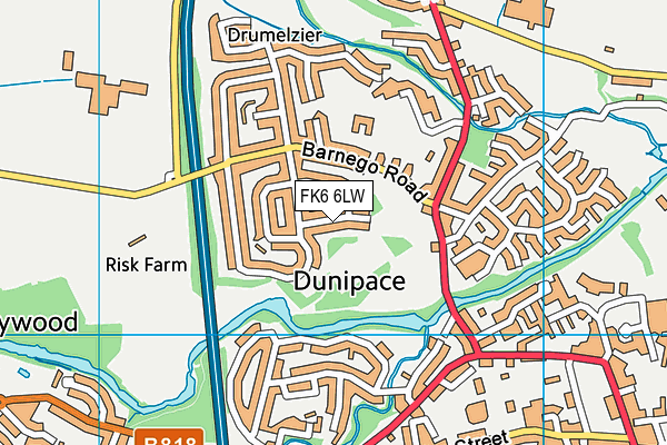 FK6 6LW map - OS VectorMap District (Ordnance Survey) FK6 6LW map - OS VectorMap District (Ordnance Survey)