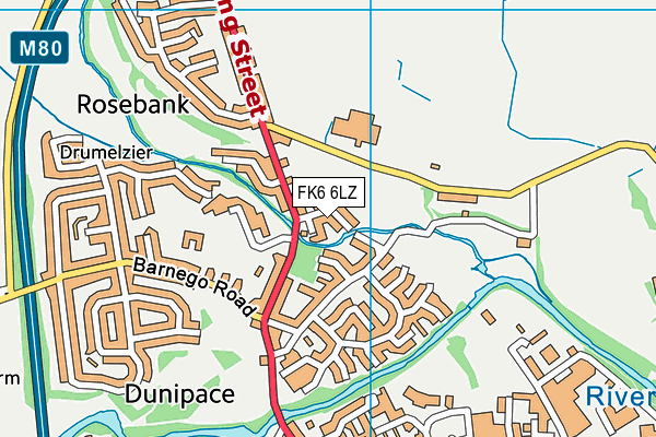 FK6 6LZ map - OS VectorMap District (Ordnance Survey) FK6 6LZ map - OS VectorMap District (Ordnance Survey)