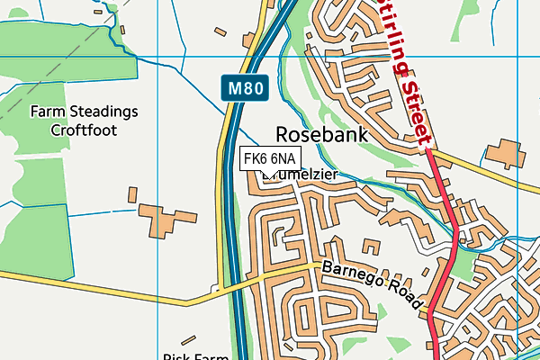 FK6 6NA map - OS VectorMap District (Ordnance Survey) FK6 6NA map - OS VectorMap District (Ordnance Survey)