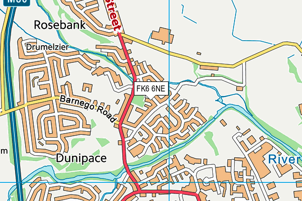 FK6 6NE map - OS VectorMap District (Ordnance Survey) FK6 6NE map - OS VectorMap District (Ordnance Survey)
