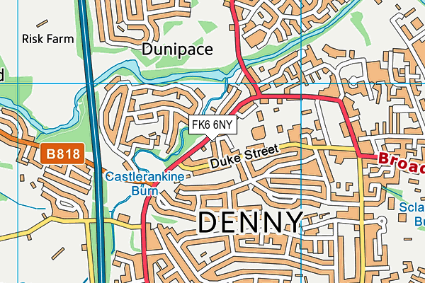 FK6 6NY map - OS VectorMap District (Ordnance Survey) FK6 6NY map - OS VectorMap District (Ordnance Survey)