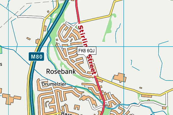 FK6 6QJ map - OS VectorMap District (Ordnance Survey) FK6 6QJ map - OS VectorMap District (Ordnance Survey)