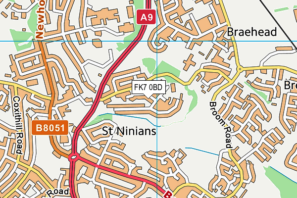 FK7 0BD map - OS VectorMap District (Ordnance Survey) FK7 0BD map - OS VectorMap District (Ordnance Survey)