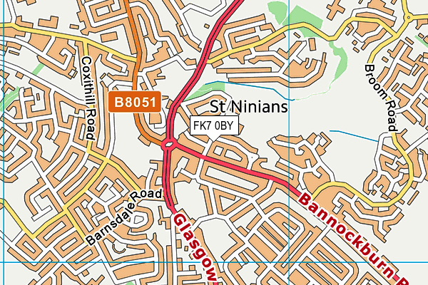 FK7 0BY map - OS VectorMap District (Ordnance Survey) FK7 0BY map - OS VectorMap District (Ordnance Survey)