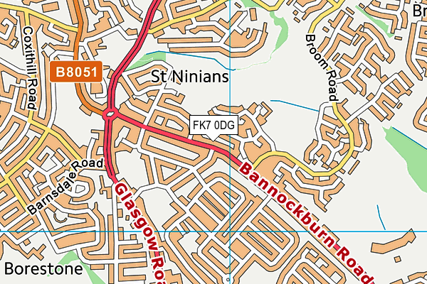FK7 0DG map - OS VectorMap District (Ordnance Survey) FK7 0DG map - OS VectorMap District (Ordnance Survey)