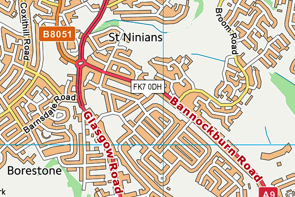 FK7 0DH map - OS VectorMap District (Ordnance Survey) FK7 0DH map - OS VectorMap District (Ordnance Survey)