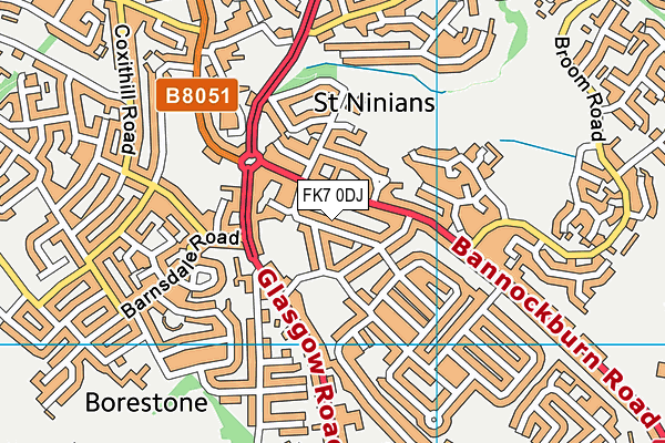 FK7 0DJ map - OS VectorMap District (Ordnance Survey) FK7 0DJ map - OS VectorMap District (Ordnance Survey)