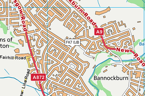 FK7 0JB map - OS VectorMap District (Ordnance Survey) FK7 0JB map - OS VectorMap District (Ordnance Survey)