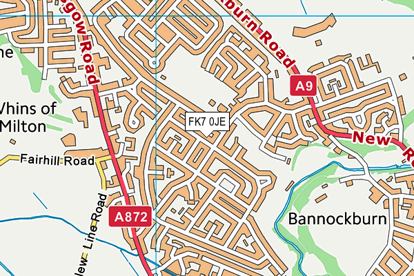 FK7 0JE map - OS VectorMap District (Ordnance Survey)