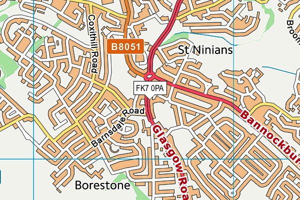FK7 0PA map - OS VectorMap District (Ordnance Survey) FK7 0PA map - OS VectorMap District (Ordnance Survey)
