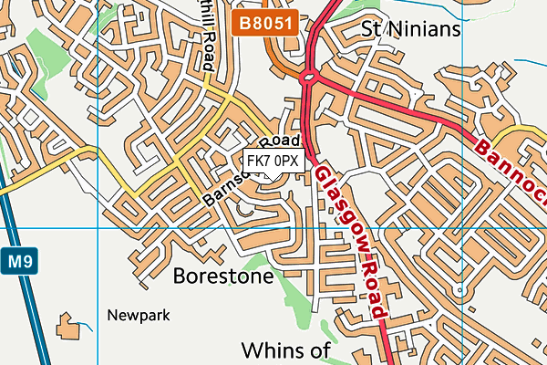 FK7 0PX map - OS VectorMap District (Ordnance Survey) FK7 0PX map - OS VectorMap District (Ordnance Survey)