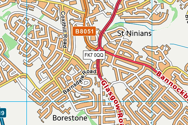 FK7 0QQ map - OS VectorMap District (Ordnance Survey) FK7 0QQ map - OS VectorMap District (Ordnance Survey)