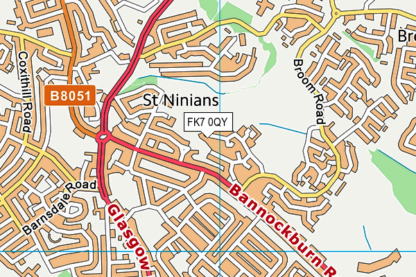 FK7 0QY map - OS VectorMap District (Ordnance Survey)
