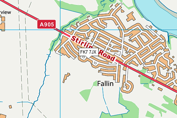 FK7 7JX map - OS VectorMap District (Ordnance Survey)
