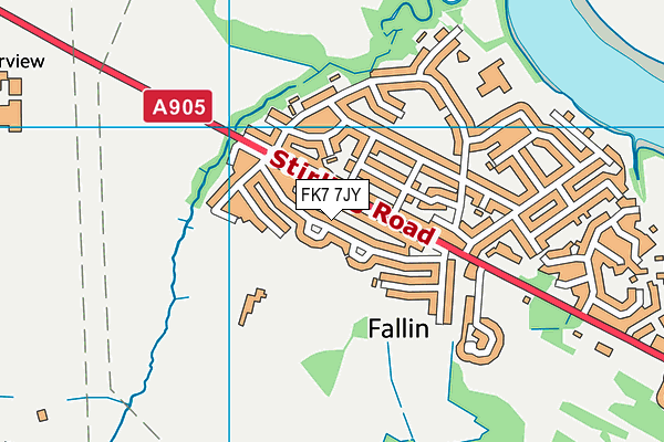 FK7 7JY map - OS VectorMap District (Ordnance Survey)