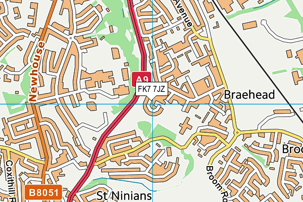 FK7 7JZ map - OS VectorMap District (Ordnance Survey) FK7 7JZ map - OS VectorMap District (Ordnance Survey)