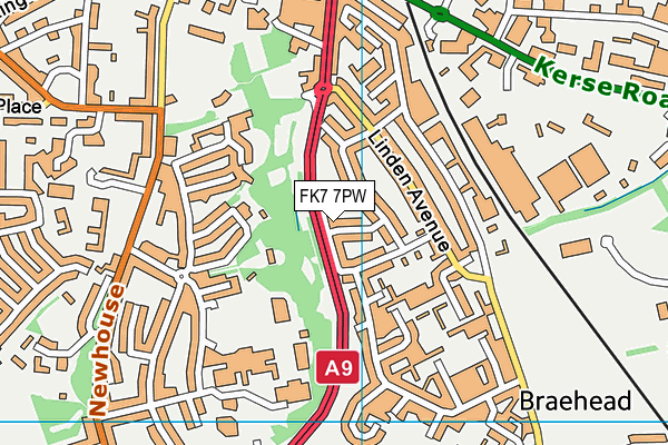 FK7 7PW map - OS VectorMap District (Ordnance Survey) FK7 7PW map - OS VectorMap District (Ordnance Survey)