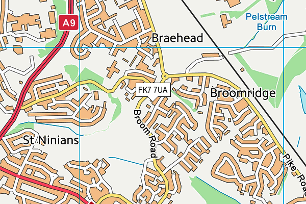 FK7 7UA map - OS VectorMap District (Ordnance Survey)