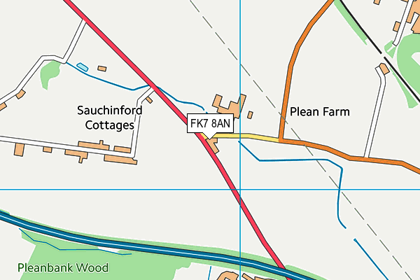 FK7 8AN map - OS VectorMap District (Ordnance Survey)