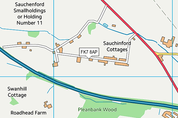 FK7 8AP map - OS VectorMap District (Ordnance Survey) FK7 8AP map - OS VectorMap District (Ordnance Survey)