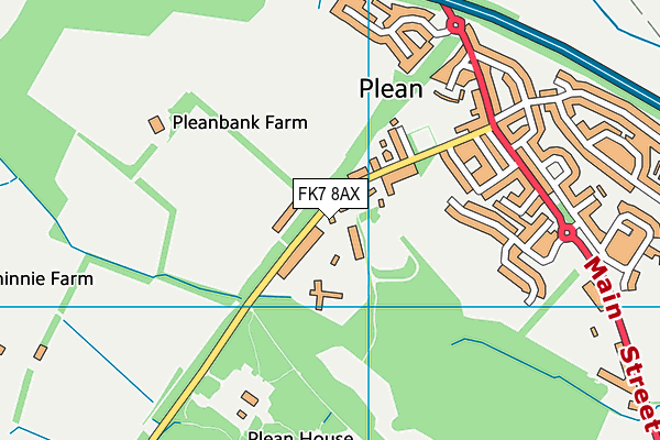 FK7 8AX map - OS VectorMap District (Ordnance Survey) FK7 8AX map - OS VectorMap District (Ordnance Survey)