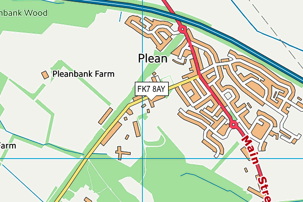 FK7 8AY map - OS VectorMap District (Ordnance Survey) FK7 8AY map - OS VectorMap District (Ordnance Survey)