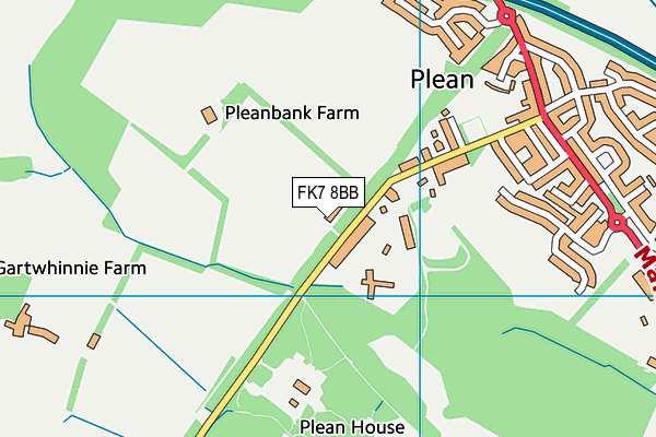FK7 8BB map - OS VectorMap District (Ordnance Survey) FK7 8BB map - OS VectorMap District (Ordnance Survey)