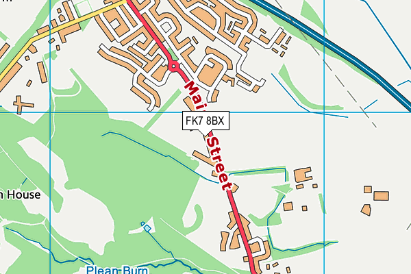 FK7 8BX map - OS VectorMap District (Ordnance Survey) FK7 8BX map - OS VectorMap District (Ordnance Survey)
