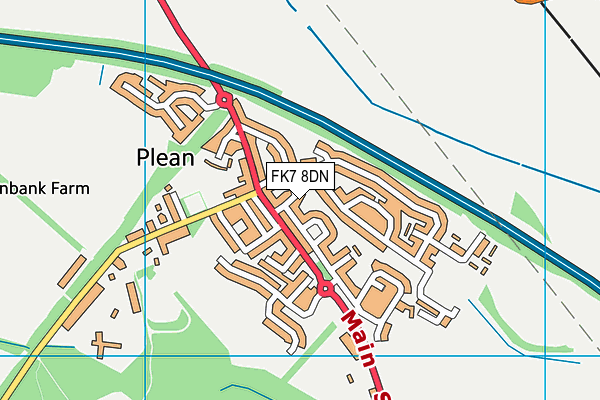 FK7 8DN map - OS VectorMap District (Ordnance Survey)