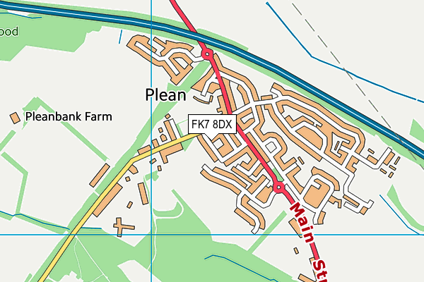 FK7 8DX map - OS VectorMap District (Ordnance Survey)