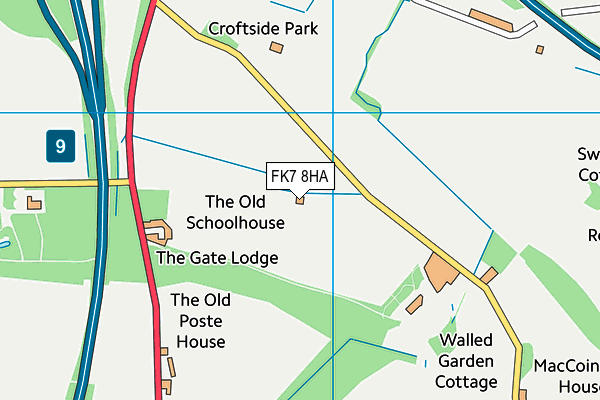 FK7 8HA map - OS VectorMap District (Ordnance Survey) FK7 8HA map - OS VectorMap District (Ordnance Survey)