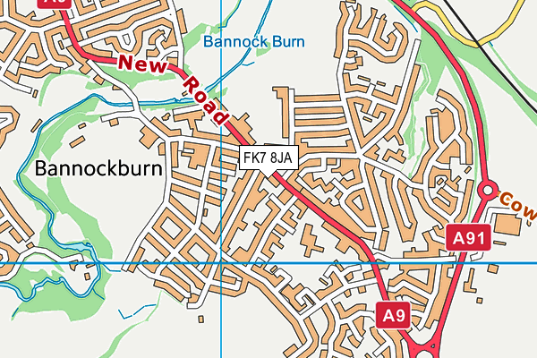 FK7 8JA map - OS VectorMap District (Ordnance Survey)