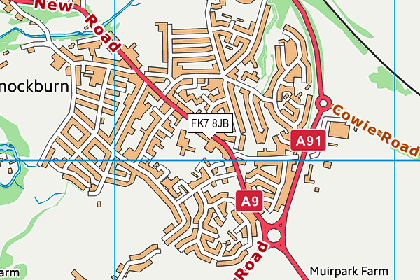 FK7 8JB map - OS VectorMap District (Ordnance Survey) FK7 8JB map - OS VectorMap District (Ordnance Survey)