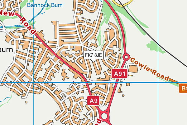 FK7 8JE map - OS VectorMap District (Ordnance Survey) FK7 8JE map - OS VectorMap District (Ordnance Survey)