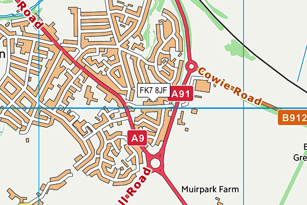 FK7 8JF map - OS VectorMap District (Ordnance Survey)