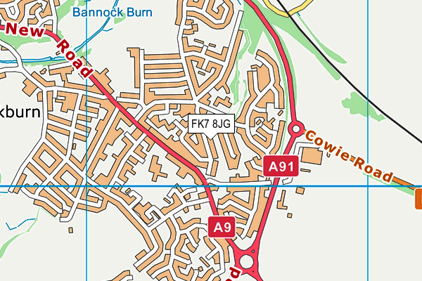 FK7 8JG map - OS VectorMap District (Ordnance Survey) FK7 8JG map - OS VectorMap District (Ordnance Survey)