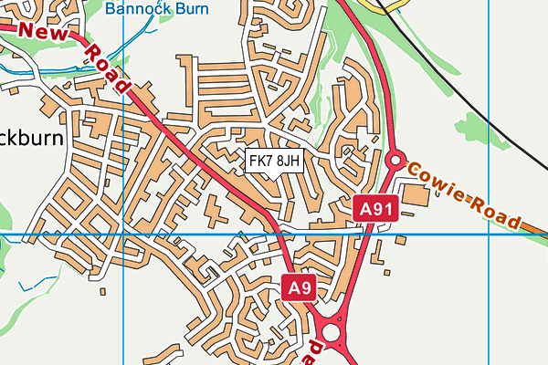 FK7 8JH map - OS VectorMap District (Ordnance Survey) FK7 8JH map - OS VectorMap District (Ordnance Survey)