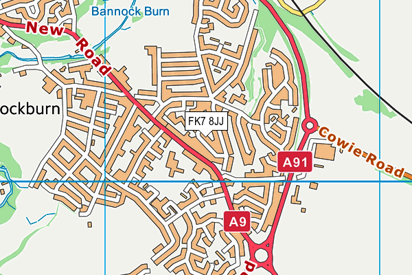 FK7 8JJ map - OS VectorMap District (Ordnance Survey) FK7 8JJ map - OS VectorMap District (Ordnance Survey)