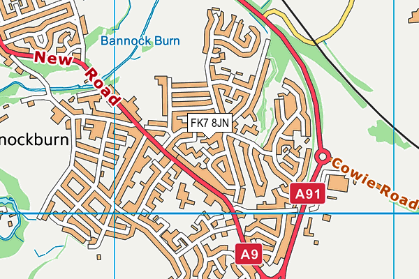 FK7 8JN map - OS VectorMap District (Ordnance Survey) FK7 8JN map - OS VectorMap District (Ordnance Survey)