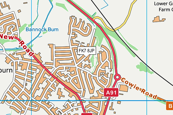 FK7 8JP map - OS VectorMap District (Ordnance Survey)