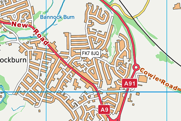 FK7 8JQ map - OS VectorMap District (Ordnance Survey) FK7 8JQ map - OS VectorMap District (Ordnance Survey)