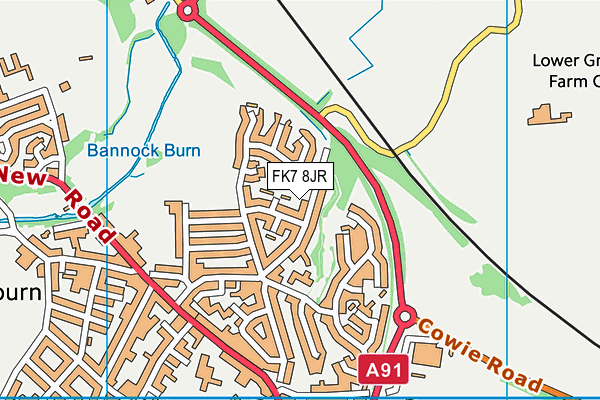 FK7 8JR map - OS VectorMap District (Ordnance Survey) FK7 8JR map - OS VectorMap District (Ordnance Survey)