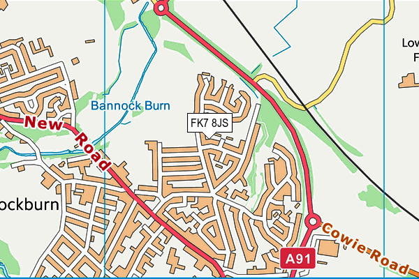 FK7 8JS map - OS VectorMap District (Ordnance Survey) FK7 8JS map - OS VectorMap District (Ordnance Survey)