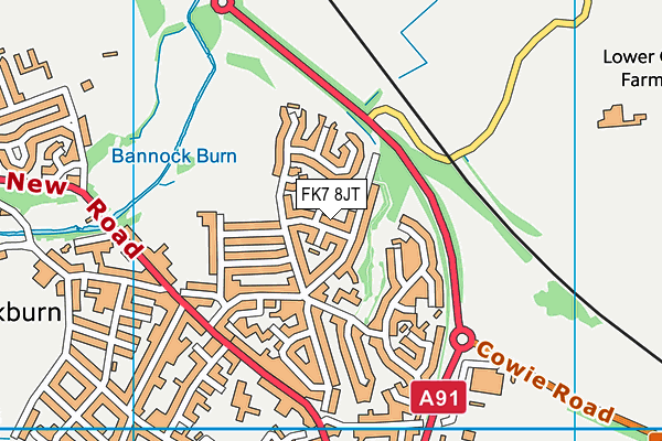 FK7 8JT map - OS VectorMap District (Ordnance Survey)