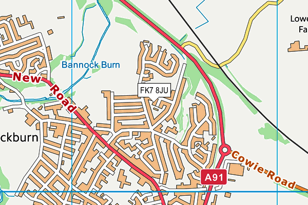 FK7 8JU map - OS VectorMap District (Ordnance Survey) FK7 8JU map - OS VectorMap District (Ordnance Survey)