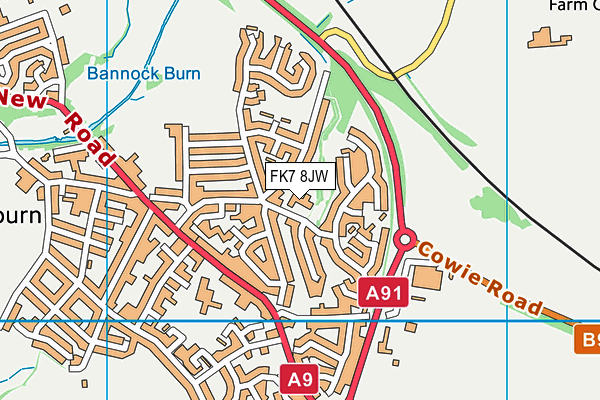 FK7 8JW map - OS VectorMap District (Ordnance Survey) FK7 8JW map - OS VectorMap District (Ordnance Survey)