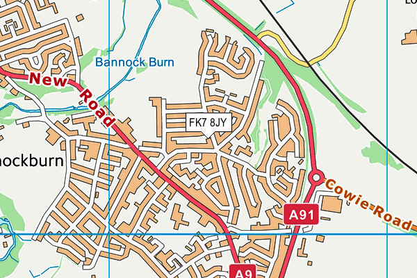 FK7 8JY map - OS VectorMap District (Ordnance Survey) FK7 8JY map - OS VectorMap District (Ordnance Survey)
