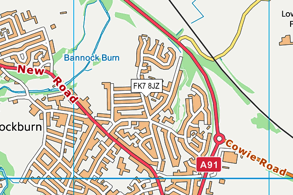 FK7 8JZ map - OS VectorMap District (Ordnance Survey)